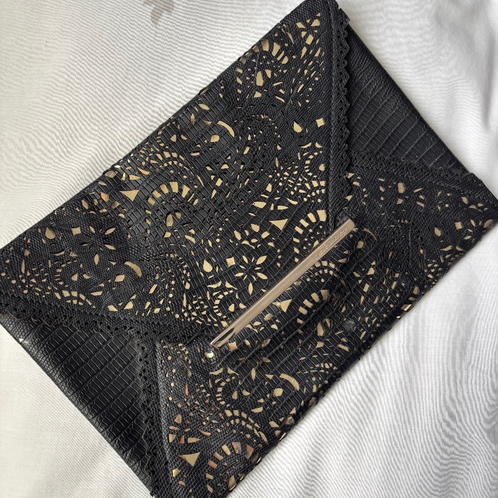 BCBG Clutch Gold and Black